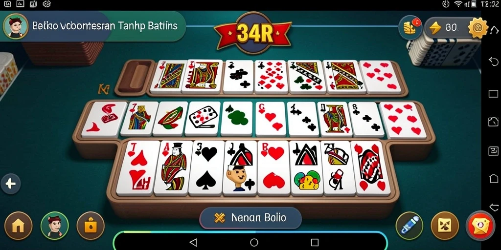Screenshot permainan Domino yang menunjukkan aksi seru di 34R.