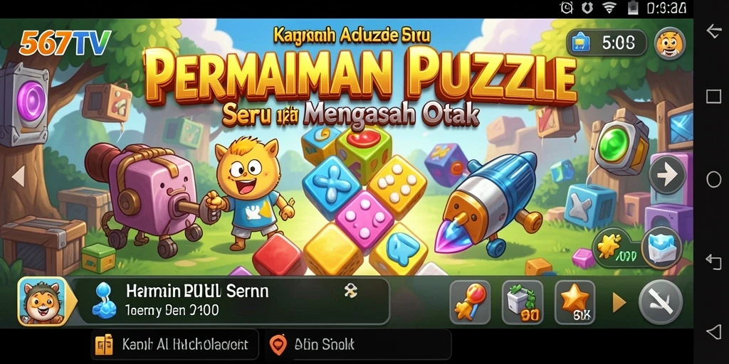 Screenshot gameplay 567TV menunjukkan tantangan puzzle yang menarik.