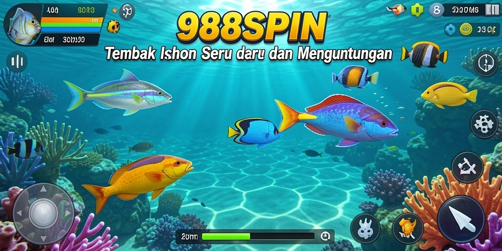 Tampilan gameplay seru dalam 988SPIN Tembak Ikan.