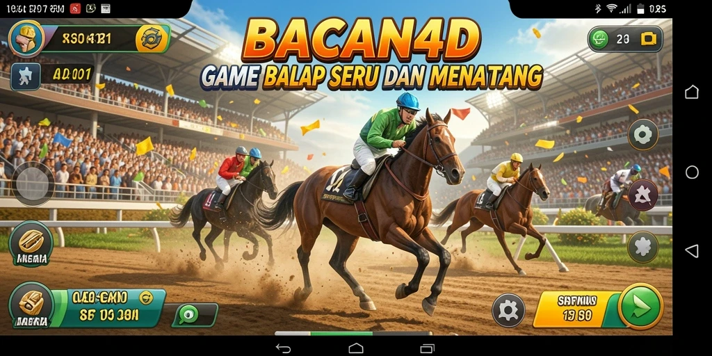 Tangkapan layar utama BACAN4D menunjukkan momen balapan yang mendebarkan dengan kendaraan cepat.