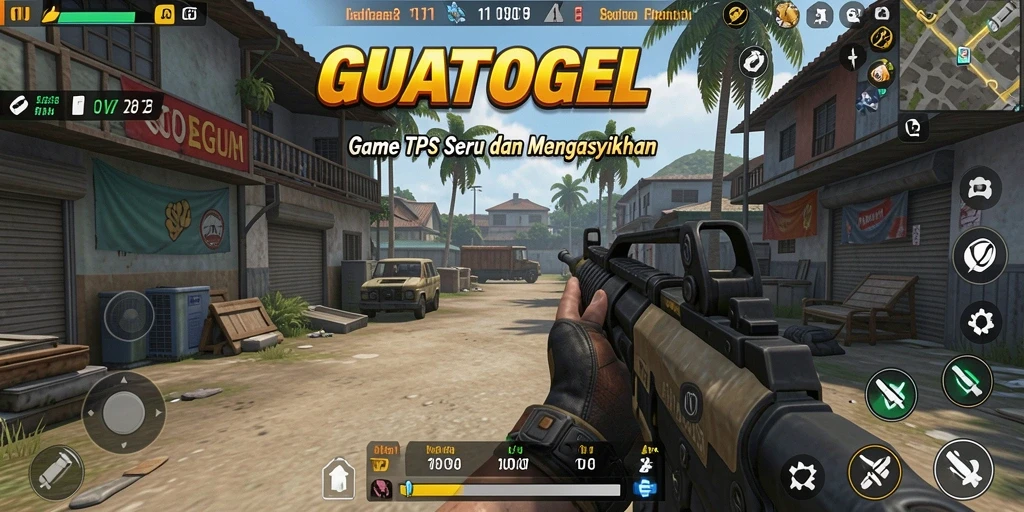 Screenshot gameplay GUATOGEL dalam aksi seru TPS.