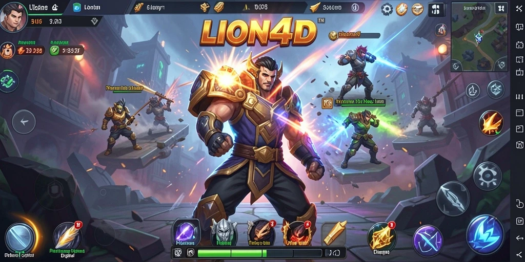 Gameplay seru LION4D dengan pertarungan dinamis.