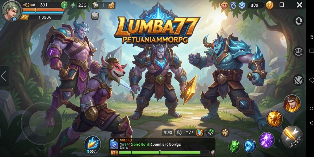 Tangkapan layar gameplay LUMBA77 menampilkan aksi seru dan dunia yang luas.