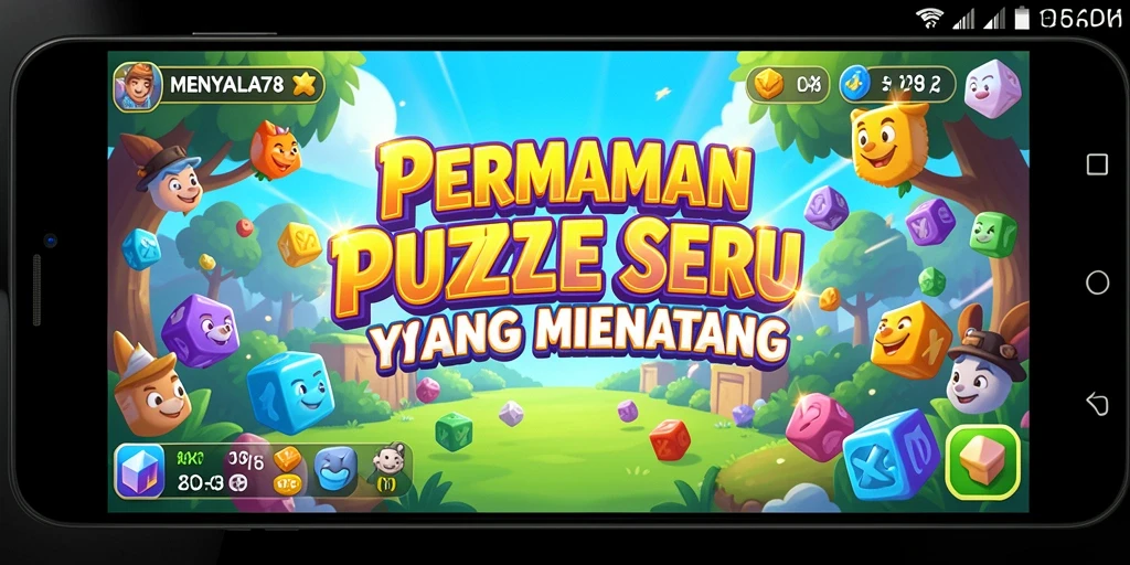 Tampilan gameplay puzzle yang menantang di MENYALA78.