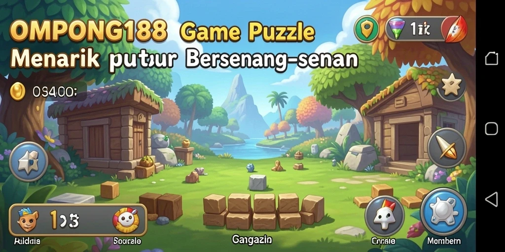 Tampilan gameplay OMPONG188 yang penuh warna dan menantang.