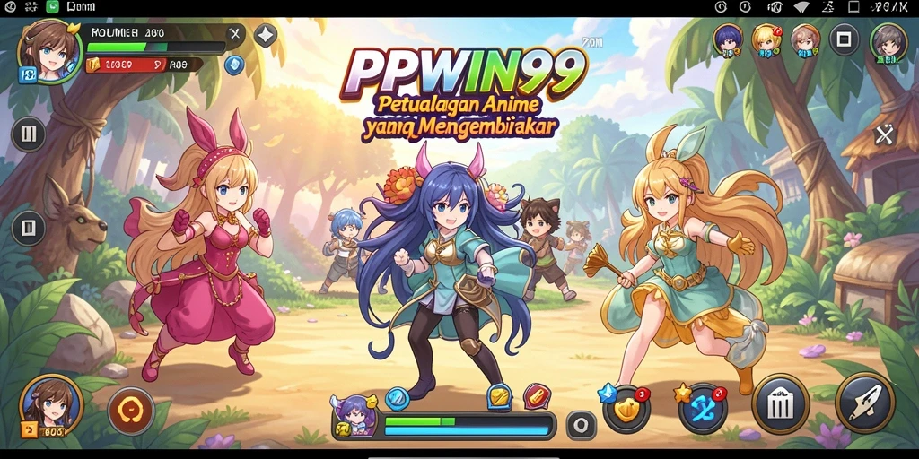 Tampilan seru dari gameplay PPWIN99 dengan karakter Anime yang menarik.