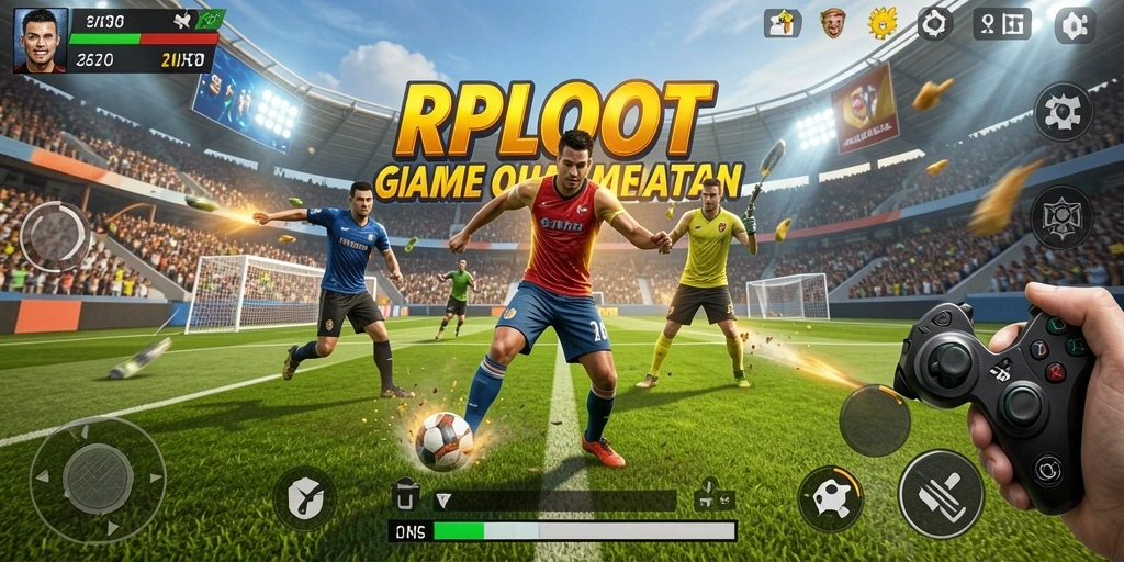 Tampilan gameplay menarik dari RPLOOT yang menampilkan adu keterampilan olahraga.