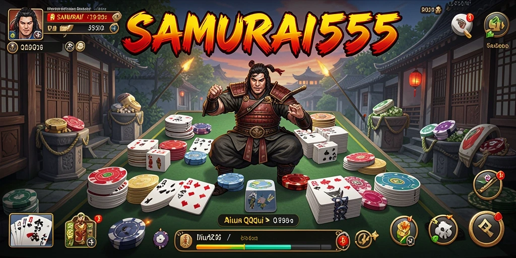 Screenshot SAMURAI555 menampilkan gameplay QiuQiu yang penuh aksi.