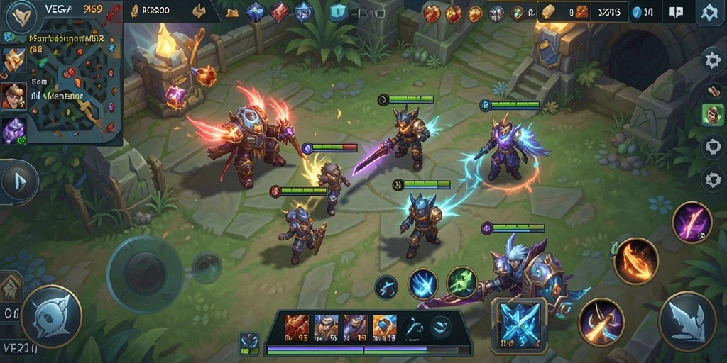 Tampilan gameplay menarik dari VEGAS969 di arena MOBA.
